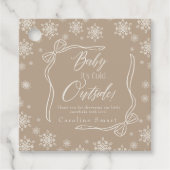 Winter Coquette taupe Danke, dass es kalt ist Geschenkanhänger (Vorderseite)