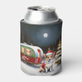 Winter Corgi Caravan Weihnachtsabenteuer Dosenkühler (Kanne Vorderseite)