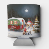 Winter Corgi Caravan Weihnachtsabenteuer Dosenkühler (Rückseite)