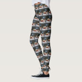 Winter Corgi Caravan Weihnachtsabenteuer Leggings (Links)