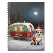 Winter Corgi Caravan Weihnachtsabenteuer Notizblock (Vorderseite)