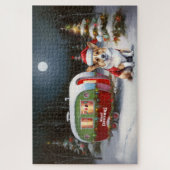 Winter Corgi Caravan Weihnachtsabenteuer Puzzle (Vertikal)