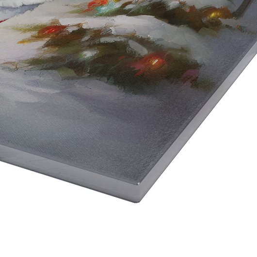 Winter Corgi Caravan Weihnachtsabenteuer Schneidebrett (Ecke)