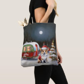 Winter Corgi Caravan Weihnachtsabenteuer Tasche (Von Nahem)