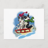 Winter Corgis Postkarte (Vorderseite)