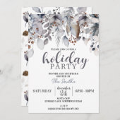 Winter Corporate Holiday Party, Cocktails Abendess Einladung (Vorne/Hinten)