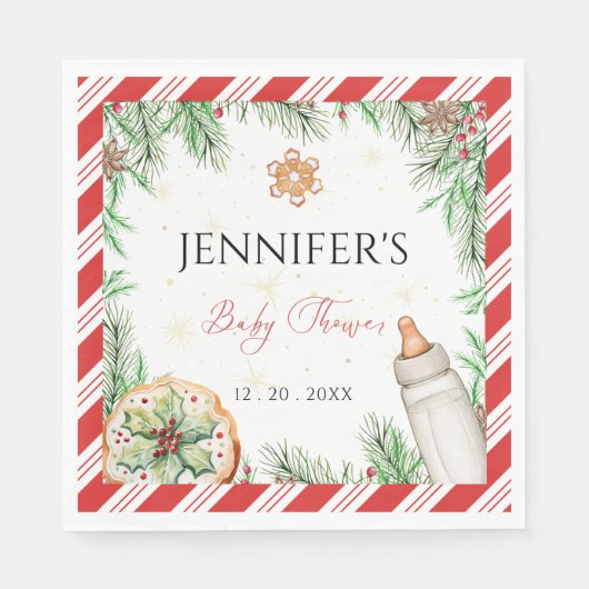 Winter Cosy Gender Neutral Baby Dusche Serviette (Vorderseite)