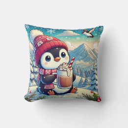Winter Cosy Penguin Kissen