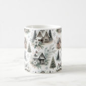 Winter Cottage Schneefall Muster Kaffeetasse (Mittel)