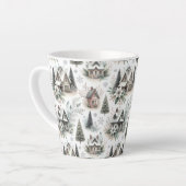 Winter Cottage Schneefall Muster Milchtasse (Linke Ecke)