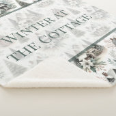 Winter Cottage Schneefall Worte Sherpadecke (3/4)