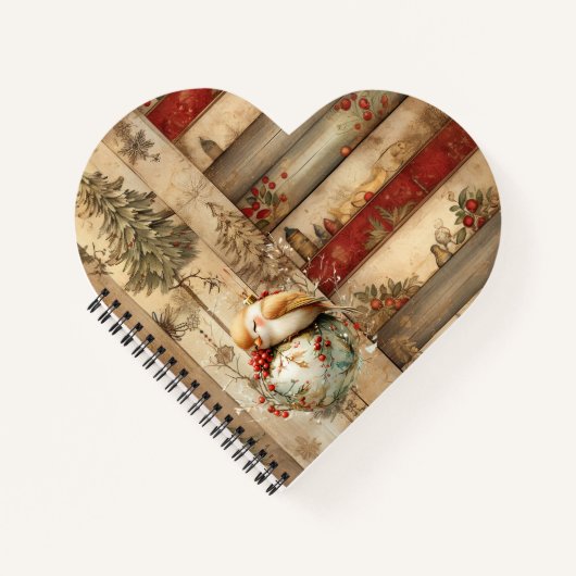 Winter Cottage Woodland Forest Bird Notizblock (Vorderseite)