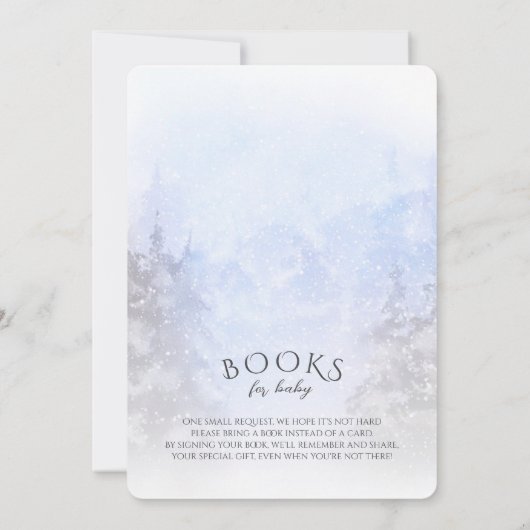 Winter Cotton Blume Kinderdusche Buchungsanfrage u Einladung (Rückseite)