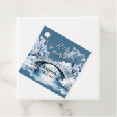 Winter Country Water Stream Bridge Hochzeit Geschenkanhänger (Beispiel)