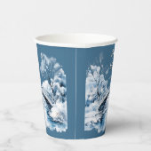 Winter Country Water Stream Bridge Hochzeit Pappbecher (Rechts)