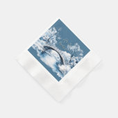 Winter Country Water Stream Bridge Hochzeit Serviette (Ecke)