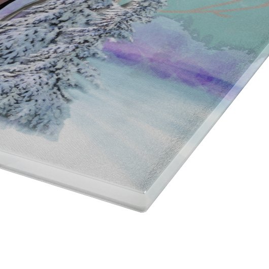 Winter Covered Bridge Schneidebrett (Ecke)