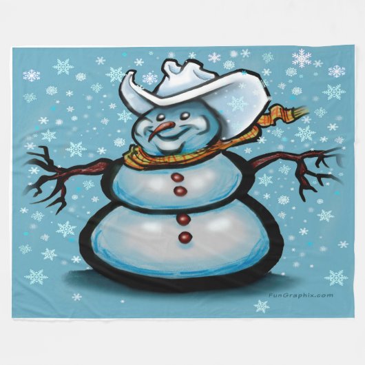 Winter Cowboy Fleecedecke (Vorderseite (Horizontal))