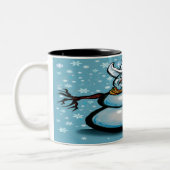 Winter Cowboy Zweifarbige Tasse (Links)