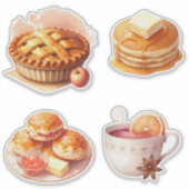 Winter cozy Breakfast Sticker Sheet (Vorderseite)
