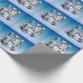 Winter Cozy Snowman Geschenkpapier (Ecke)