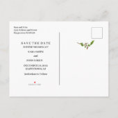 Winter Cranberry Save the Date Ankündigungspostkarte (Rückseite)