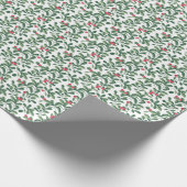 Winter Cranberry Wrapping Paper Geschenkpapier (Ecke)