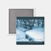 "Winter Creekside" Magnet (Vorderseite/Rückseite)