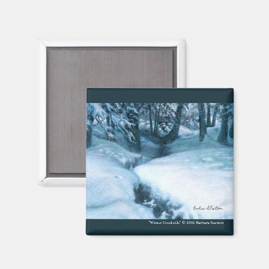 "Winter Creekside" Magnet (Vorderseite/Rückseite)