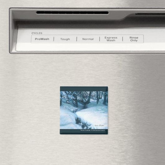 "Winter Creekside" Magnet (In Situ (Geschirrspüler))
