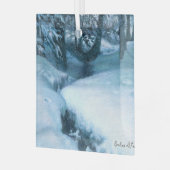 "Winter Creekside" Ornament Aus Glas (Vorderseite links)