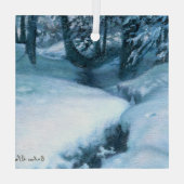 "Winter Creekside" Ornament Aus Glas (Rückseite)