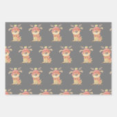 Winter Critters Trio Holiday Geschenkpapier Set (Vorderseite 2)