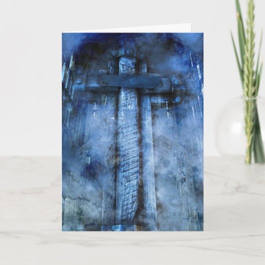 Winter Cross Feiertagskarte (Vorderseite)