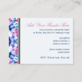 Winter Crystal Blue+Pink Mini Einladungen (Rückseite)