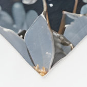 Winter Crystal Frost Sakura Blossom Fleecedecke (Ecke)