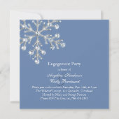 Winter Crystal Snowflake Engagement Party - Einlad Einladung (Vorderseite)