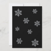Winter Crystal Sweet 16. Geburtstag Einladend schw Einladung (Rückseite)