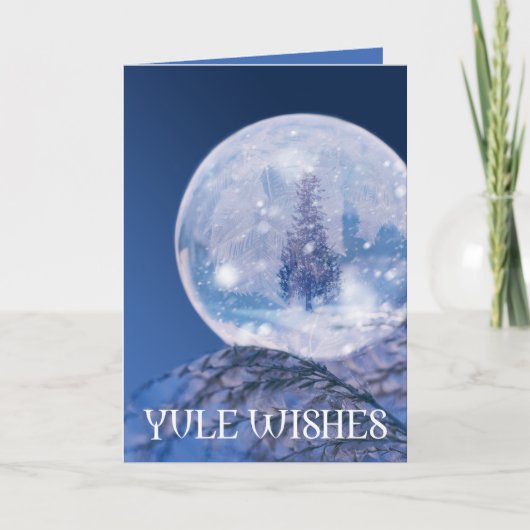Winter Crystal Weihnachten Card (Vorderseite)
