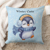 Winter Cutie | Cute Penguin Decorative Pillow Kissen (Decke)