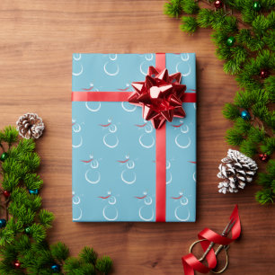 Winter-Cyan-hübsches-Schneemann-Muster Geschenkpapier