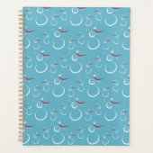Winter Cyan Niedlich Snowman Family Pattern Planer (Vorderseite)