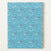 Winter Cyan Niedlich Snowman Family Pattern Planer (Rückseite)