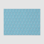 Winter Cyan Niedlich Snowman Pattern Seidenpapier (Vorderseite)