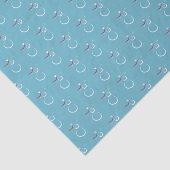 Winter Cyan Niedlich Snowman Pattern Seidenpapier (Ausschnitt)