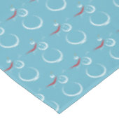 Winter Cyan Niedlich Snowman Pattern Tischdecke (Schrägansicht)