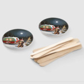 Winter Dackel Caravan Weihnachtsabenteuer Fächer (Non-assembled)