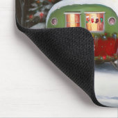 Winter Dackel Caravan Weihnachtsabenteuer Mousepad (Ecke)