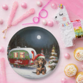 Winter Dackel Caravan Weihnachtsabenteuer Pappteller (Party)