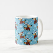 Winter Dackel Hund Tasse (VorderseiteRechts)